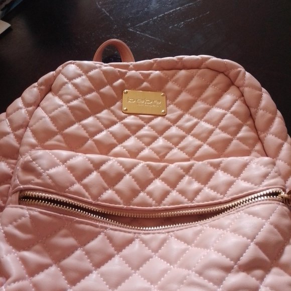 bebe Handbags - BeBe Margeaux Pink Quilted Mini Backpack MSRP $79